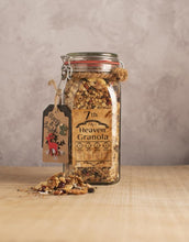 Load image into Gallery viewer, Christmas 7th Heaven Granola 750g gift jar with festive tag
